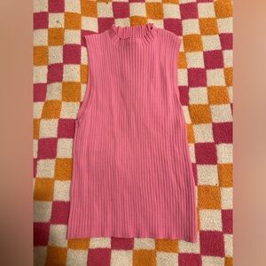 Lucy Paris Pink Ribbed Knit Top